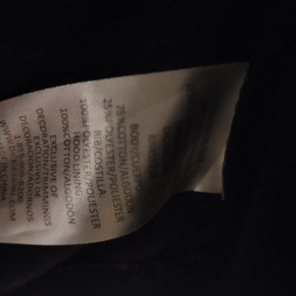 Women's Dickies Black Crop Zip-Up Sweater Small - Picture 6 of 6